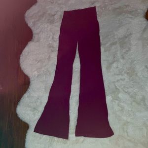 Purple flared leggings
